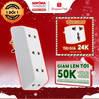  Ổ Chia Điện SOPOKA P25 Chống Tuột Phích 5 Lỗ Công Suất 2200W Xoay 90 Độ Gọn Cho Góc Hẹp Nhựa ABS Bền Bỉ BH 2 Năm 
