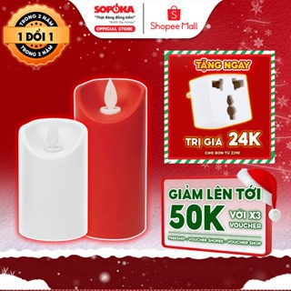  Nến Điện Tử SOPOKA Chạy Pin Nhiều Màu Chống Cháy Không Khói Không Mùi An Toàn Tiện Lợi Bảo Hành 2 Năm 