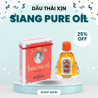 [Chuẩn Thái Xịn]  Dầu Gió Dỏ Ông Già Siang Pure Oil hàng nội địa Thái Lan 7cc/chai