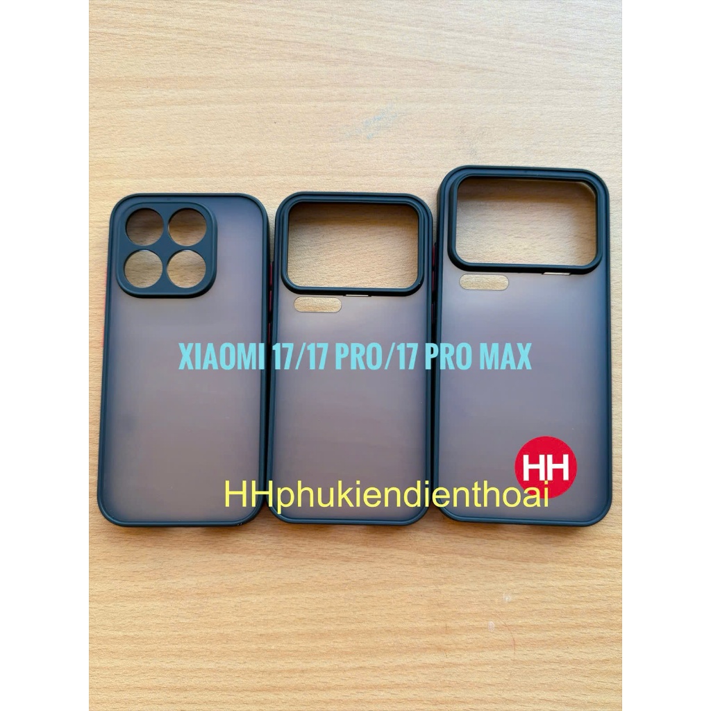 Ốp lưng Xiaomi 17, Xiaomi 17 Pro, Xiaomi 17 Pro Max nhám viền dẻo ( màu đen)