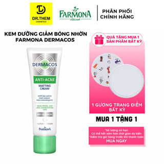  Dermacos Kem Dưỡng Giảm Bóng Nhờn Ngừa Mụn Farmona Dermacos Anti Acne Matting Cream 50ml - Dr Thêm 