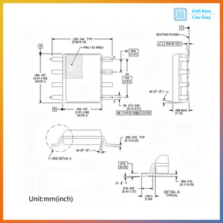 IC khuếch đại thuật toán LM358 SOP8–SMD