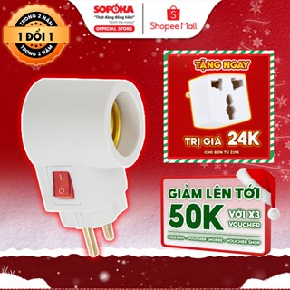  Đui Đèn Điện SOPOKA ĐLP123 Tích Hợp Công Tắc Tiện Lợi và An Toàn Bảo Hành 2 Năm 