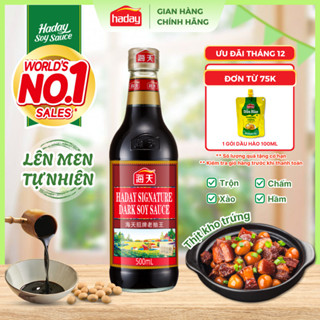  Hắc xì dầu hảo hạng Haday chai thủy tinh 500ML dùng tẩm ướp tạo màu đẹp mắt cho món ăn 