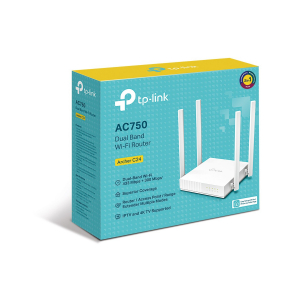 Phát Wifi TP-Link Archer C24 Chính hãng (4 anten, 733Mbps, 2 băng tần, Repeater, 4LAN)