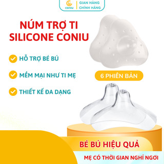  Núm Trợ Ti Silicone Coniu Siêu Mềm Mại 4 Phiên Bản Giúp Phù Hợp Từng Mẹ Để Bé Bú Dễ Dàng 