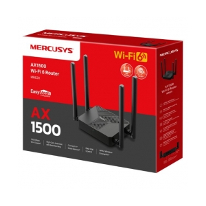 Phát Wifi Mercusys MR62X AX1500 Chính hãng (4 anten, 300 Mbp, 1WAN, 2LAN, Wifi 6, Băng Tần Kép)