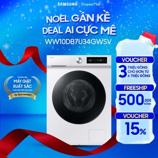  Máy giặt Samsung 10kg WW10DB7U34GWSV Bespoke AITM - Giặt hơi nước Hygiene Steam Màu Trắng 