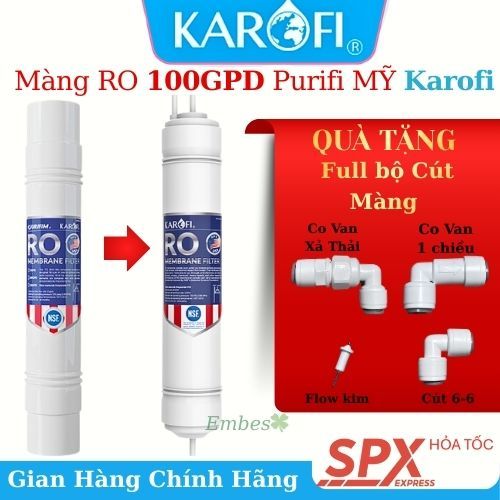 [HOẢ TỐC] Lõi lọc nước Karofi số 4 Màng RO PURIFIM - Lõi Lọc RO ĐÚC Mỹ Karofi