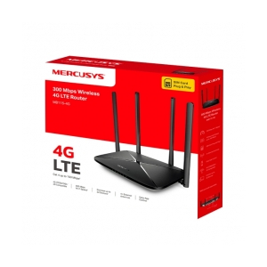 Router Wifi 4G LTE Mercusys MB115 Chính hãng (4 anten, 32 user, 300Mbps)