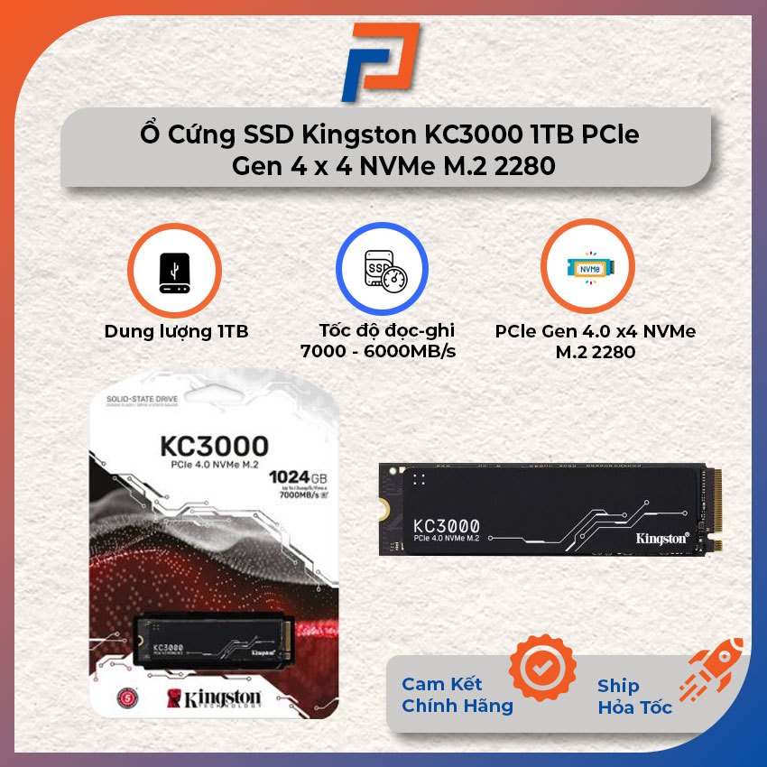 Ổ Cứng SSD Kingston KC3000 1TB PCle Gen 4 x 4 M.2 2280 NVMe (SKC3000S/1024G) - Bảo hành chính hãng 6