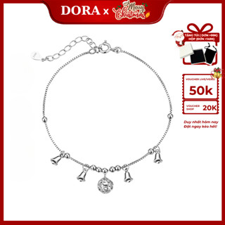  Vòng Chân Mạ Bạc Nữ  Lắc Chân Mạ Bạc Nữ Chuông Tú Cầu May Mắn Có Điều Chỉnh Kích Thước LC08 