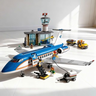 Đồ chơi lắp ráp thành phố - Máy Bay Sân Bay Quốc Tế 694 Mảnh - Xếp hình sáng tạo H&B 