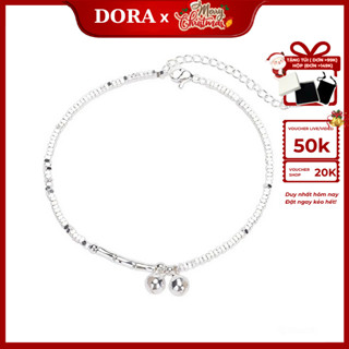 Lắc Chân Xi Bạc May Mắn S925 DORA [VIDEO THẬT] Lắc Chân Xi Bạc Có Chuông Nữ Cao Cấp LC06