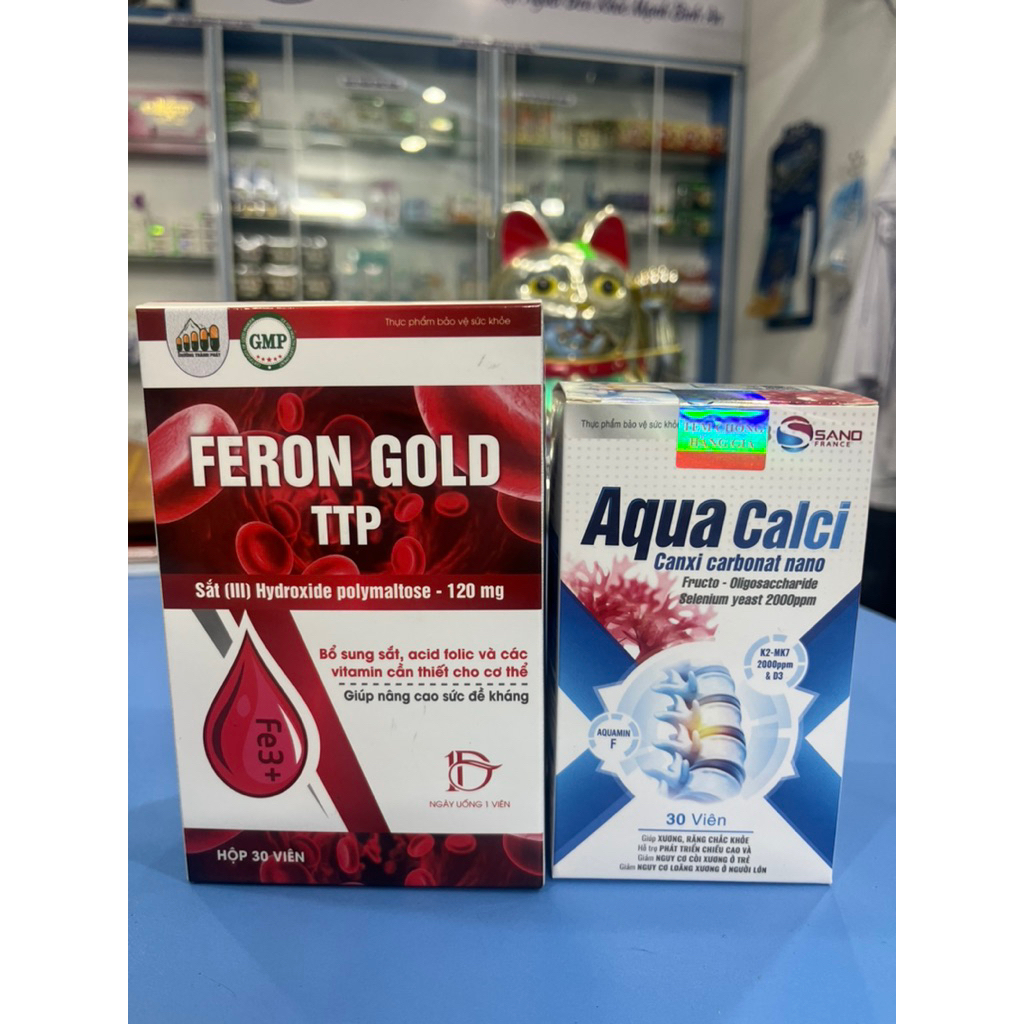 Combo Canxi + Sắt Acid Folic cho bà bầu