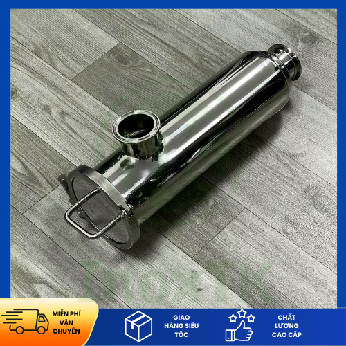 Cột lọc inox vi sinh vuông góc nối clamp SUS304 - Cột lọc vi sinh vuông inox 304 nối clamp