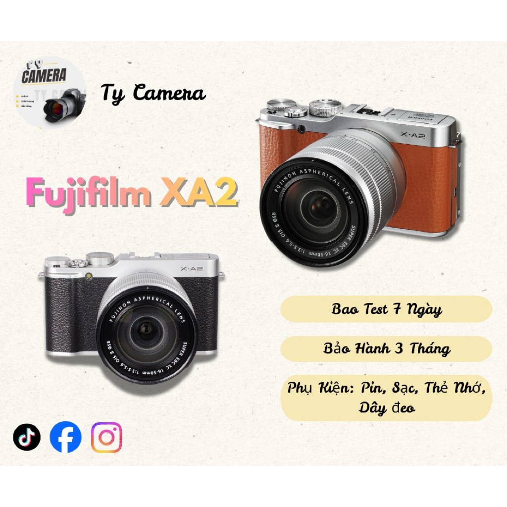 Máy ảnh FUJIFILM XA2 mới 96-98% đẹp không lỗi (kèm full phụ kiện)