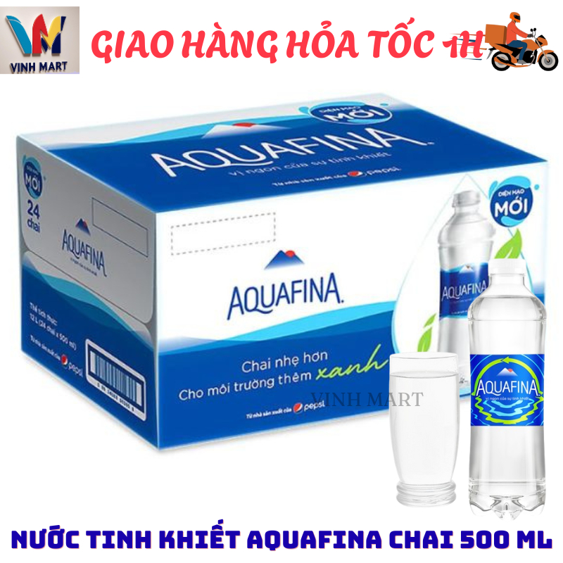 Nước Tinh Khiết AQUAFINA Thùng 24 Chai 500 Ml