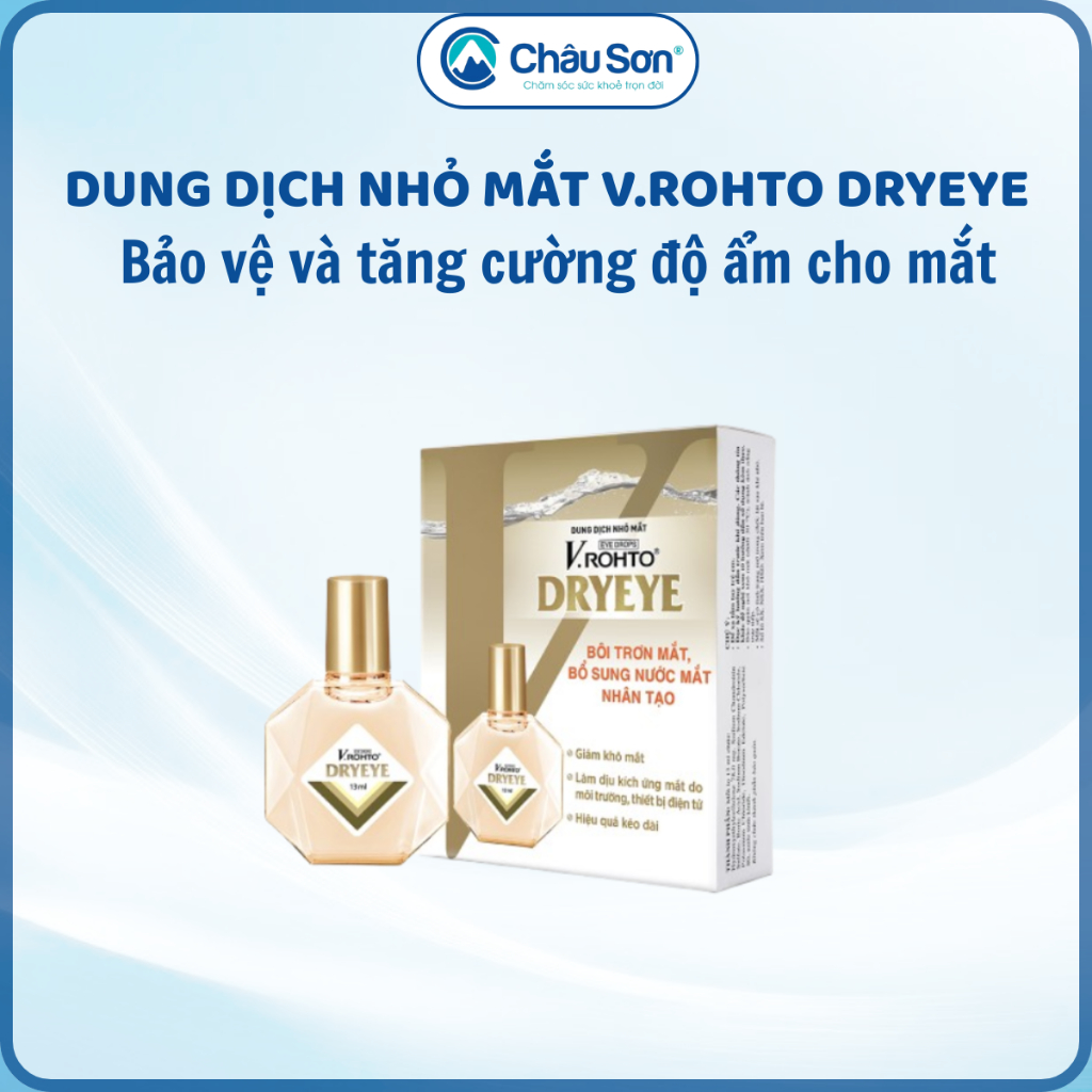 Nước nhỏ mắt cấp ẩm & bổ sung nước mắt nhân tạo V.Rohto DryEye 13ml