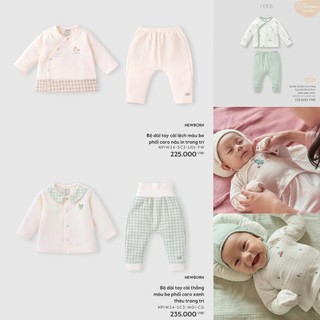  NOUS - Bộ Quần Áo NOUS Dài Tay Thu Đông Mềm Mịn An Toàn Cho Bé Sơ Sinh Size NewBorn Nhiều Mẫu 