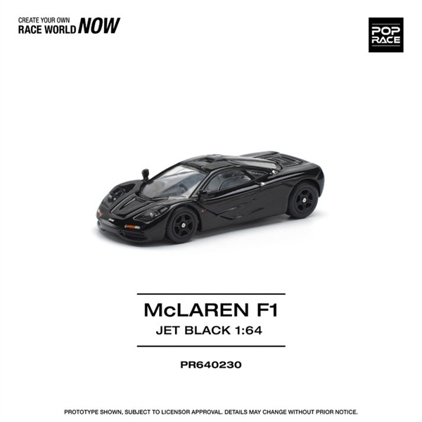 Mô hình xe McLaren F1 - Jet black open engine tỉ lệ 1:64 Poprace PR640230