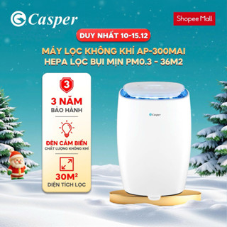  Máy lọc không khí Casper AP-300MAI - HEPA Lọc bụi mịn PM0.3 - 36m2 - Bảo hành 3 năm 