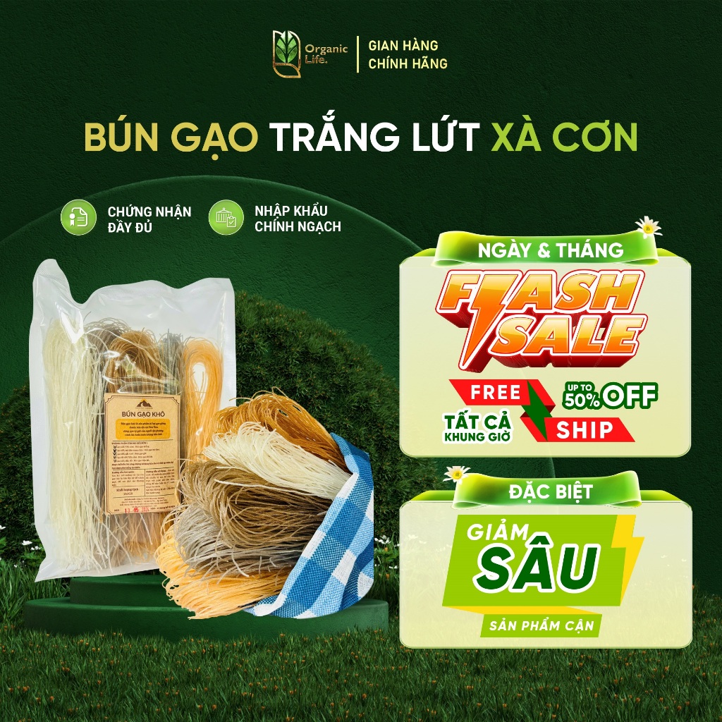 Bún Khô Gạo Xà Cơn Đặc Sản KonTum Gạo đỏ 250gr Mountain Farmers