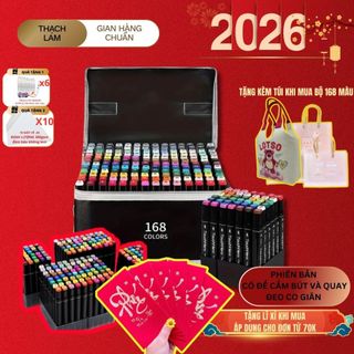  Hỏa tốc Màu Tặng nhiều quà Bút Dạ Màu Marker Touch Hai Đầu 100-168-262 Màu Chuyên Nghiệp Màu Nước Bản Mới 