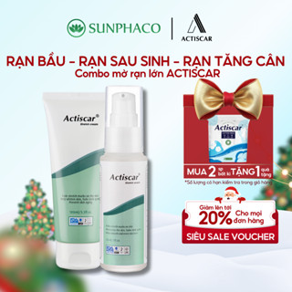  Combo Kem Serum Rạn Da ACTISCAR Mờ Rạn Trắng Rạn Đỏ Dành Cho Bà Bầu Rạn Tăng Cân Dậy Thì Lâu Năm 