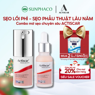  Combo Kem Serum Sẹo Lồi ACTISCAR Làm Phẳng Và Làm Mờ Sẹo Lồi Sẹo Phì Đại Lâu Năm 