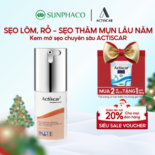  Kem Sẹo Lõm ACTISCAR 20ml Làm Phẳng Và Làm Mờ Sẹo Lõm Sẹo Rỗ Sẹo Mụn Lâu Năm 