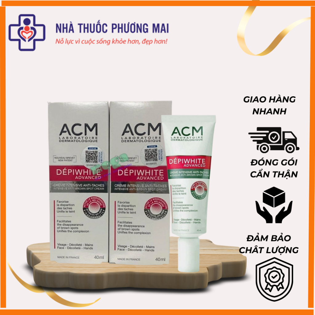 [CHÍNH HÃNG] ACM Depiwhite Advanced Cream 40ml - Kem Bôi Làm Mờ Vết Nám, Sạm, Tàn Nhang, Đốm Nâu