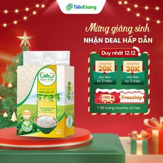  Gạo ST25 xuất khẩu  Túi 5kg  - Gạo trắng chà máy 6 tháng hữu cơ 