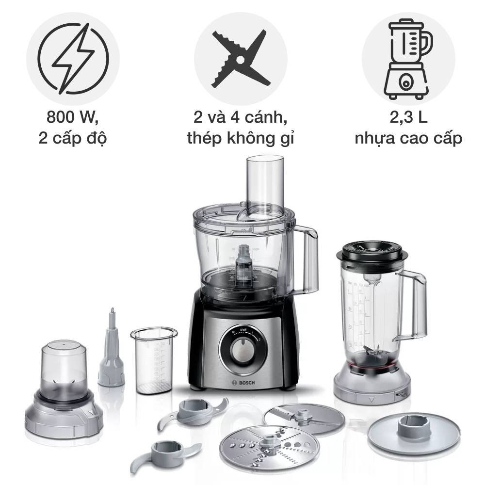 Máy Xay Thịt Bosch MCM3501M, Máy Xay Bosch 800W, Máy Xay Sinh Tố, BH 12 Tháng,  Made in Slovenia