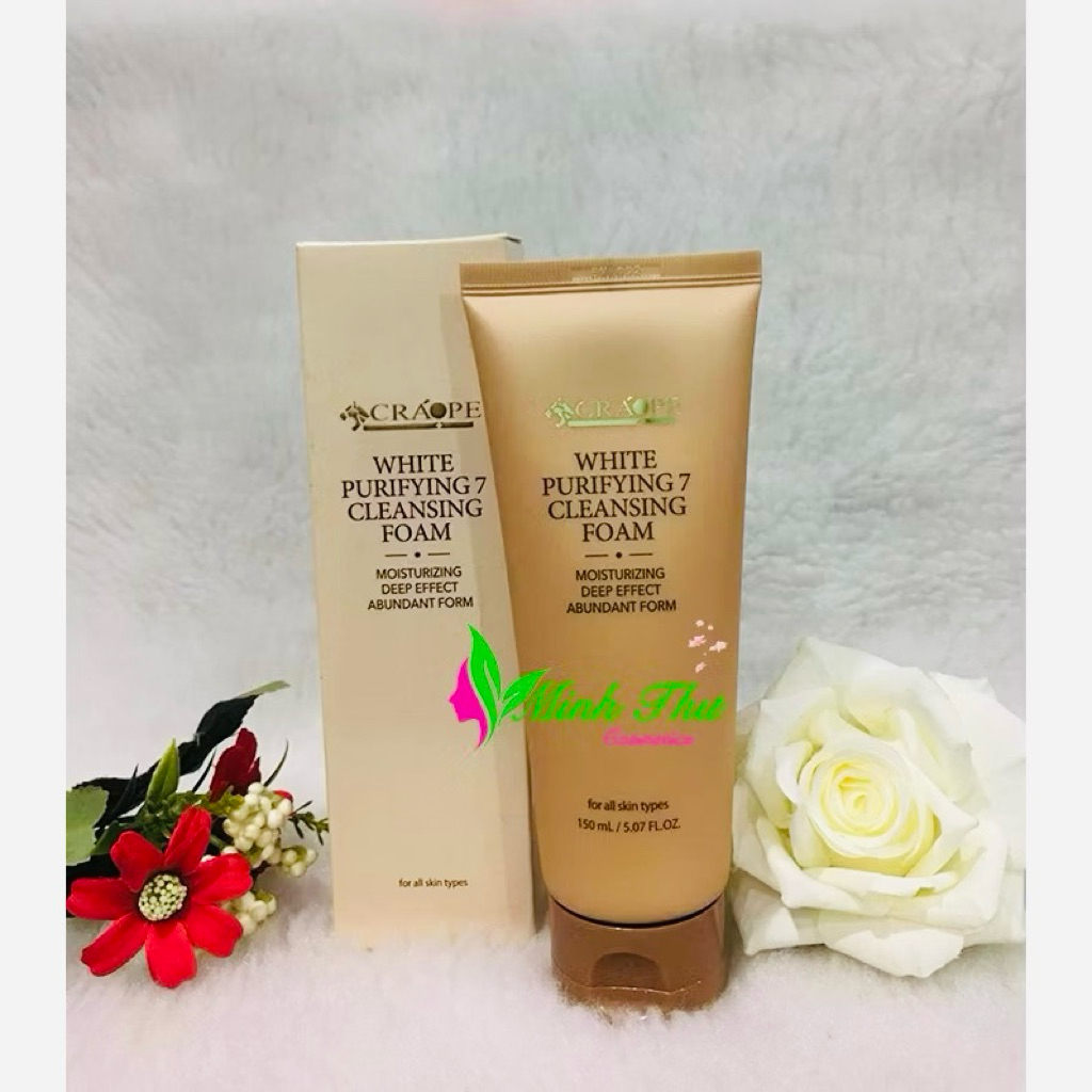 Sữa rửa mặt Craope White Purifying 7 Cleansing Foam - Sữa rửa mặt trắng da dưỡng ẩm Craope