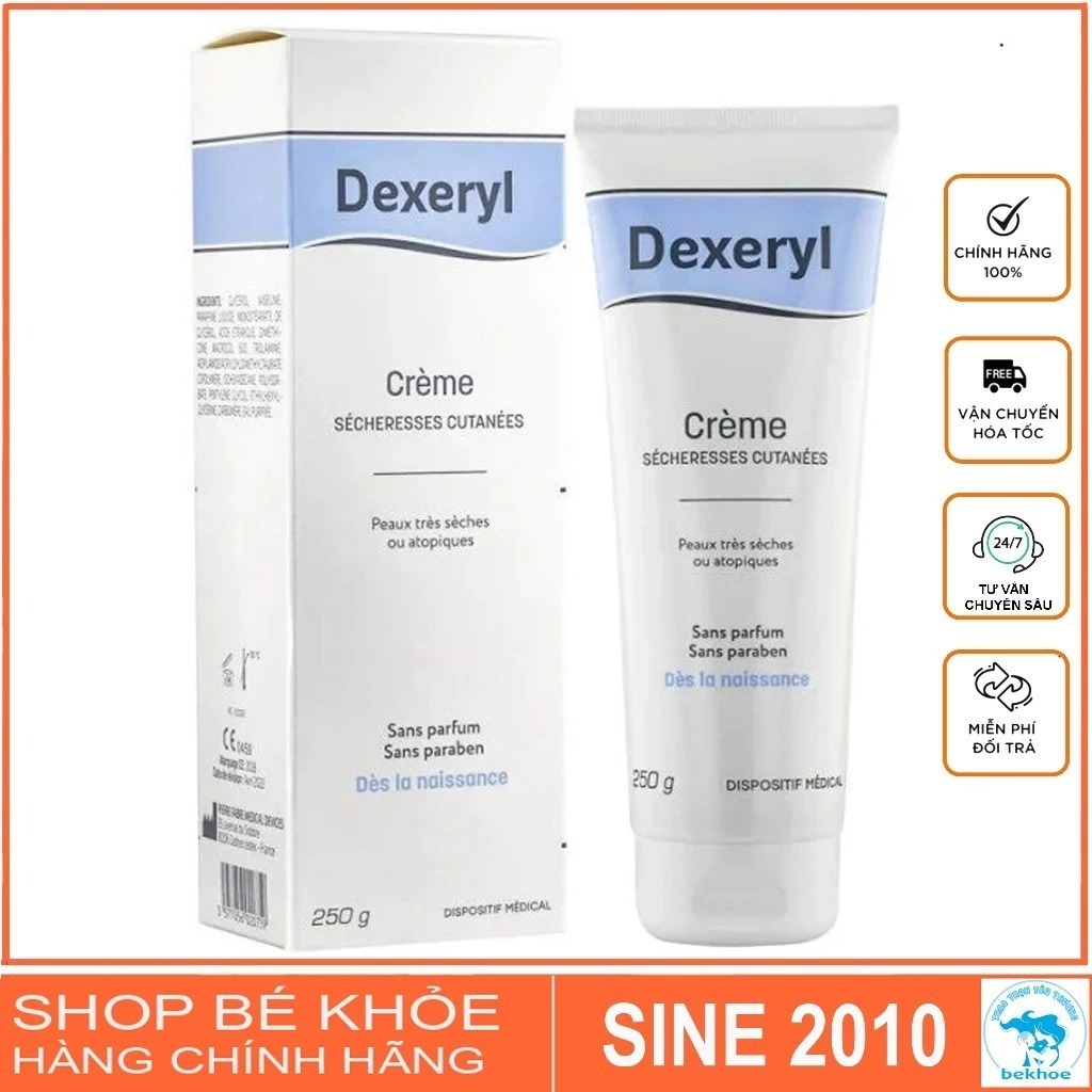 Kem Dexeryl - Dexeryl Glycerol Dưỡng khô, nẻ, chàm cơ địa, chàm sữa cho bé 50gr