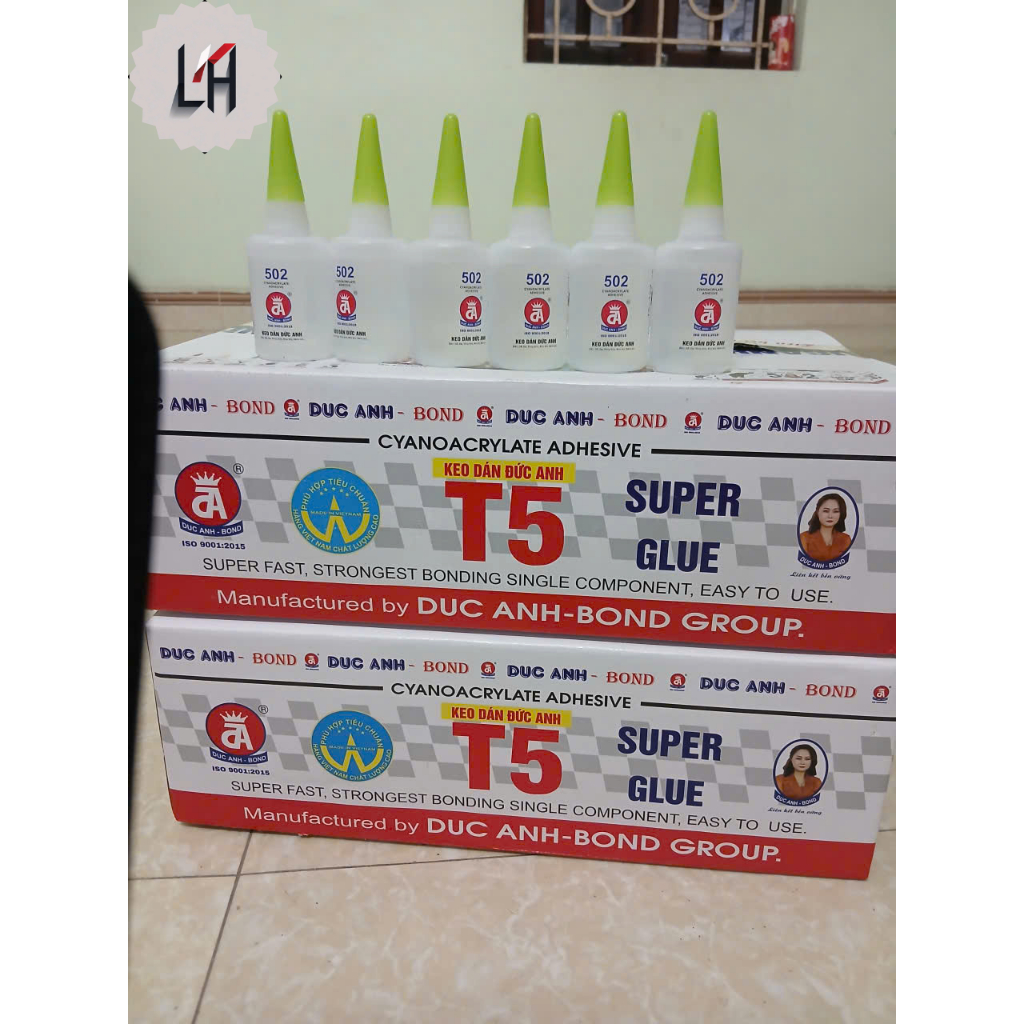Combo 5 lọ keo 502, keo dán Đức Anh 50ml dán gỗ, da, thủy tinh, kim khí, sành sứ siêu chắc