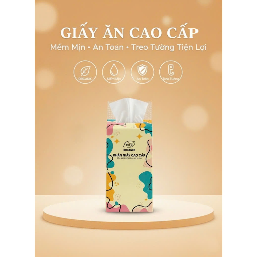 Thùng 10 bịch khăn giấy rút treo tường Đa Sắc 1280 tờ, dập vân 4D, Siêu dai và mềm mịn