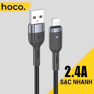 Dây sạc nhanh 2.4a dùng cho 6 7 ... 12 13 14 Hoco Cáp bện dù cao cấp tự ngắt khi sạc đầy