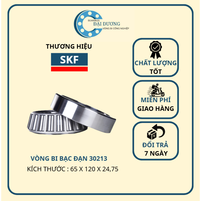 Vòng bi - Bạc đạn SKF 30213 - Hàng chất lượng tốt - Vòng tua cao - Chịu tải tốt