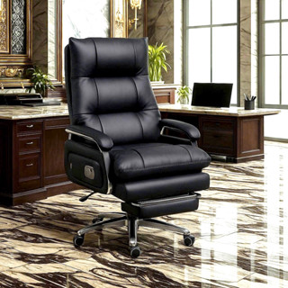 Ghế massage 7 chế độ ghế giám đốc ghế văn phòng ngả 165 độ có gác chân da PU 2 phần đệm Pehouse