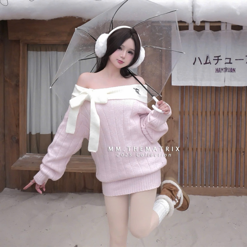 (HÀNG LOẠI 1) Hannie Dress - Váy len trễ vai body by Thematrix (ảnh thật tự chụp) | BigBuy360 - bigbuy360.vn