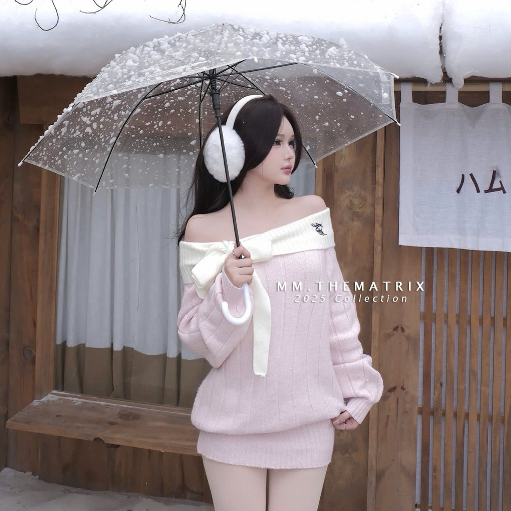(HÀNG LOẠI 1) Hannie Dress - Váy len trễ vai body by Thematrix (ảnh thật tự chụp) | BigBuy360 - bigbuy360.vn