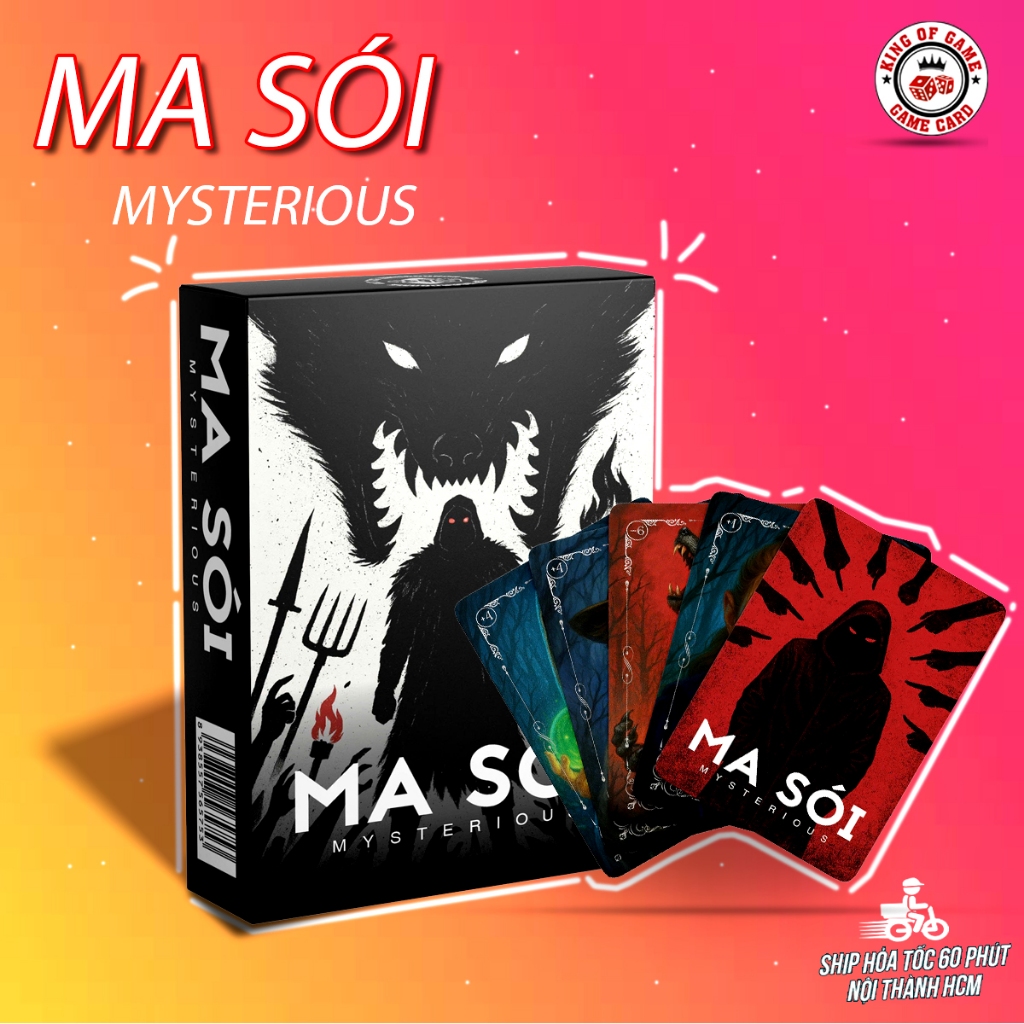 Bộ bài MA SÓI MYSTERIOUS 55 lá giấy cứng, cao cấp - Vui chơi giải trí Mới Nhất
