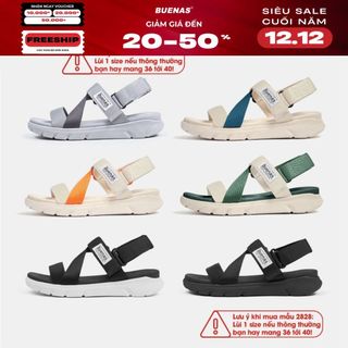  Giày sandal 2828 quai hậu nam nữ Buenas Alpha đi học đế cao 4cm 