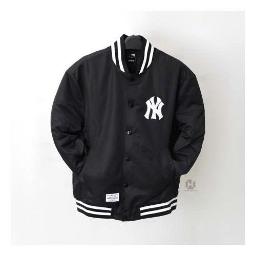 [ CHÍNH HÃNG ] ÁO JACKET BOMBER VARSITY NEW ERA ĐEN / Navy / Navy kem tay da - 13556435