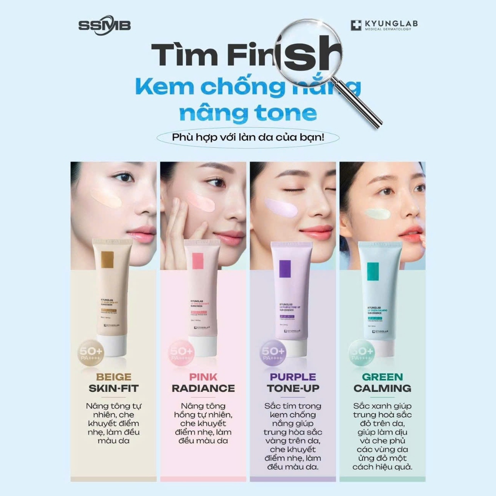 Kem chống nắng  KyungLab , Kem chống nắng Nâng Tone SPF50+ 50ml, Dịu Nhẹ Phù Hợp Cho Mọi Loại Da