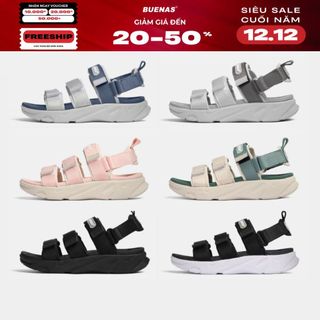   MẪU MỚI  Giày sandal Buenas TRIPZ 2626 - dép quai hậu nam nữ unisex đi học quai ngang đế cao 4cm 