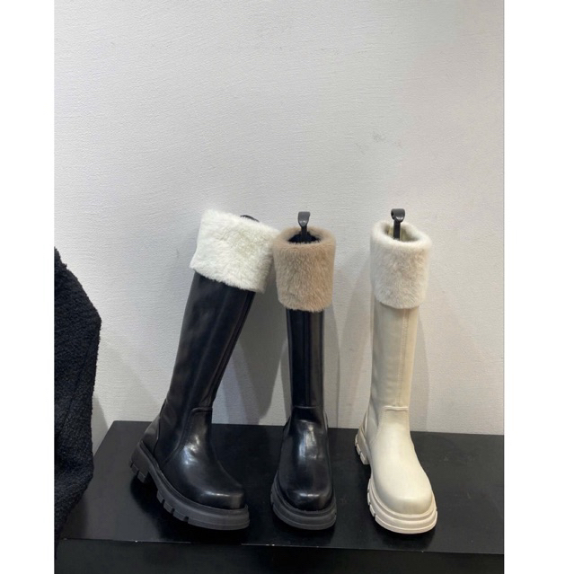 Boot cổ lông da thật QCCC Mijili