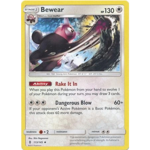 [Thẻ bài Pokemon TCG] Bewear - 113/145 - Uncommon